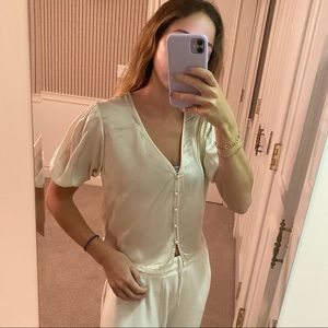 Ivory Silk Blouse